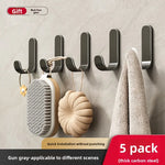 crochets adhésifs porte sacs porte clés acier carbone noir modernes minimalistes maison salle bain