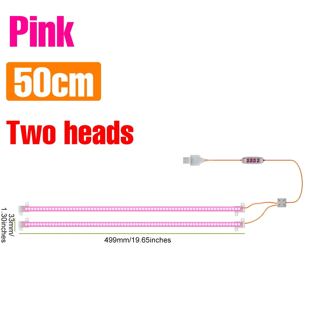 lampe led plante 30 50cm blanc rose bleu moderne clips adaptable usb
