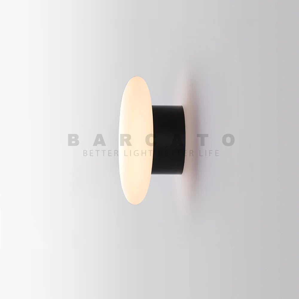 Applique murale LED design galets verre noir salon