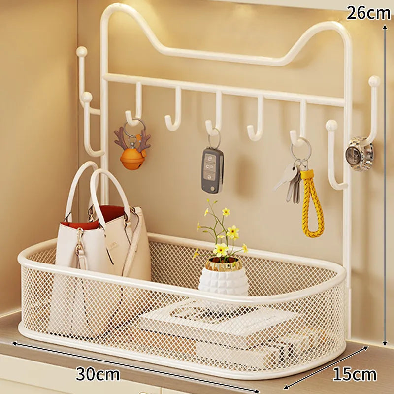 organisateur mural industriel noir crochets panier moderne rangement porte chambre