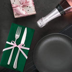 serviettes table vert foncé classiques satinées machine lavables 43cm 43cm restaurant maison