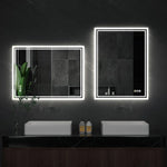 miroir bain vasque étagères moderne blanc bois élégant accessoires sallebain