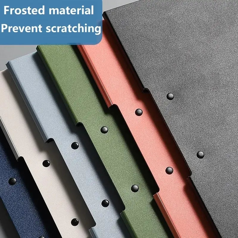 porte documents moderne clips latéraux mat noir bleu vert orange gris rose opaquet