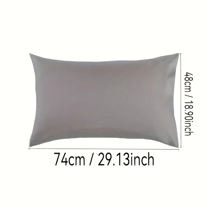 taies d'oreiller coton 300pièces gris uni moderne 74x48cm enveloppe simple respectueux environnement