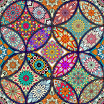 toile broder motifs floraux multicolores 30cm 40cm 50cm kit broderie instructions aiguilles fils