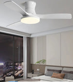 ventilateur moderne led télécommande blanc noir doré 52 pouces