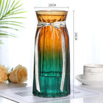 vases modernes élégants couleurs bleu violet rose facettes rayures opaques décoration intérieure arrangement fleurs