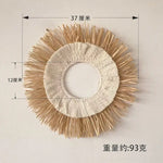 décoration murale bois boho franges colorées naturel moderne minimalisme chambre salon entrée