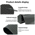 protège plaque induction silicone anti rayures moderne noir blanc hexagones adhésif durable rond rectangle