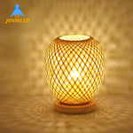 lampe table tissage bambou moderne base bois câble électrique prise eu us uk