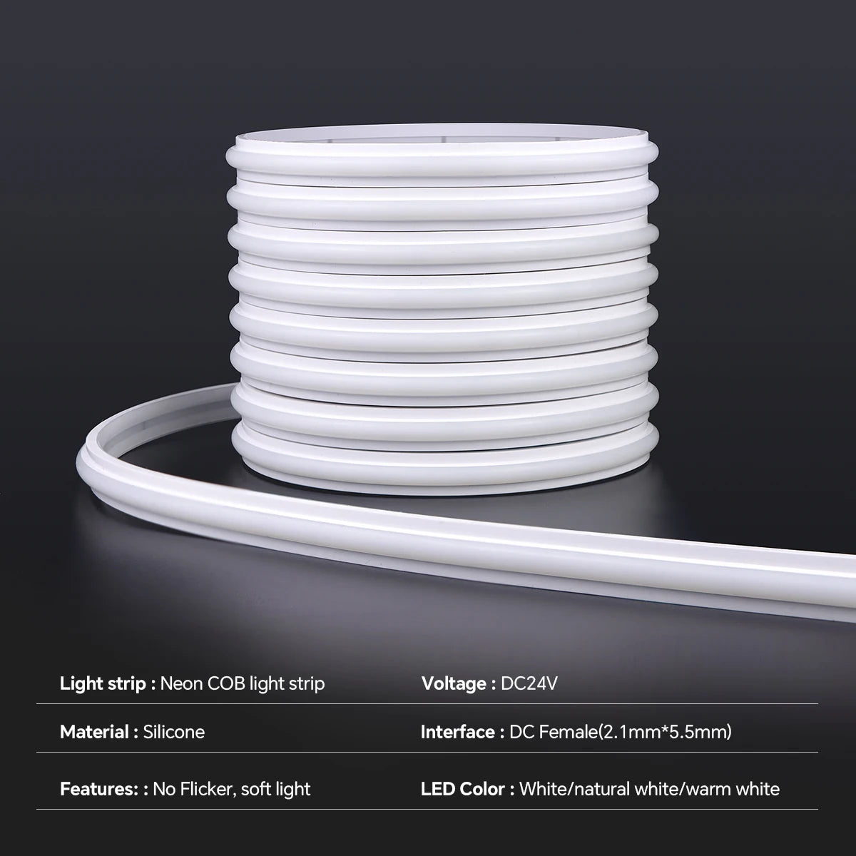 ruban led blanc 9mm 24v super lumineux étanche moderne cuisine sdb étage