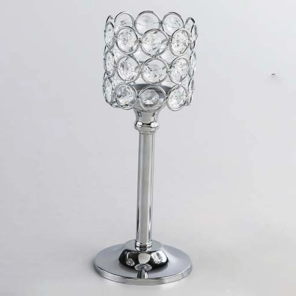 bougeoir moderne or argent cristal élégant table maison mariage