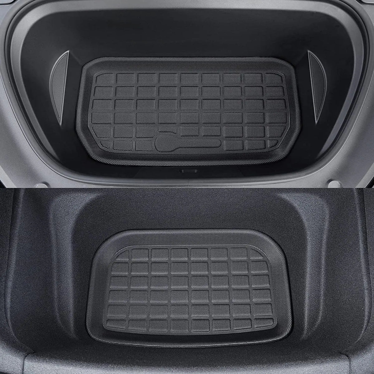 tapis sol voiture tesla noir texture micro perforée moderne