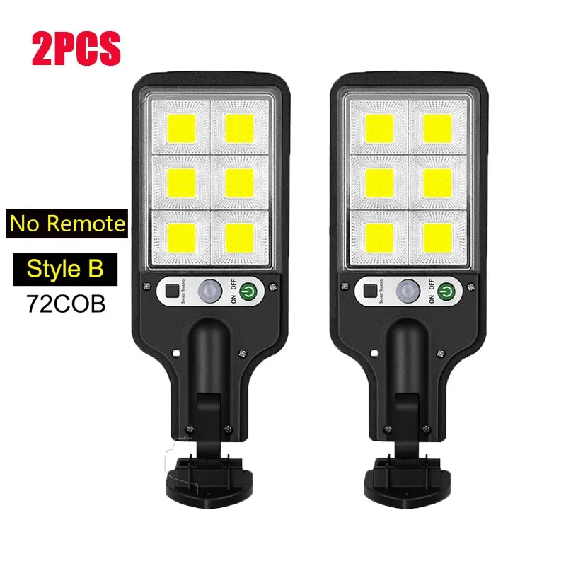lampe rue solaire moderne led noire rechargeable ip65 clips fixation télécommande