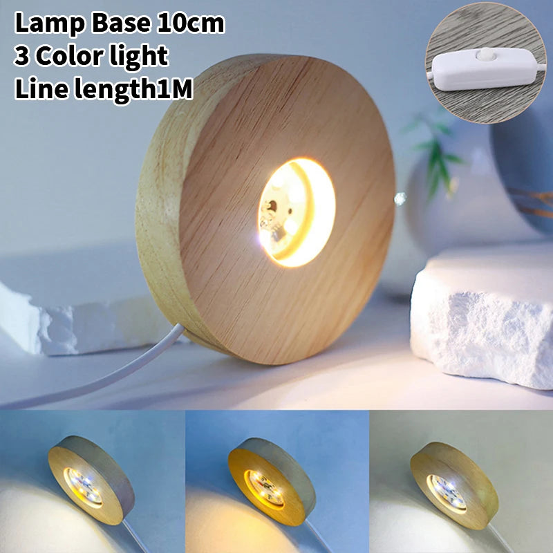 veilleuse led rechargeable bois naturel multicolore moderne adhésif interrupteur câble usb