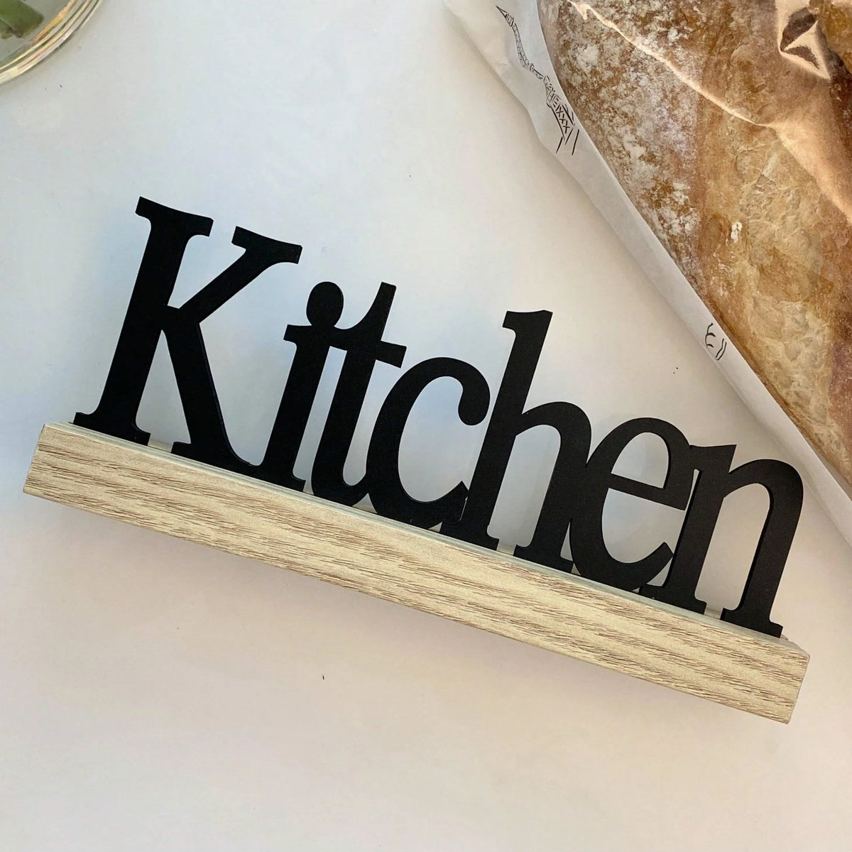 décoration murale lettres bath eat welcome kitchen bois clair rustique champêtre