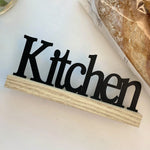 décoration murale lettres bath eat welcome kitchen bois clair rustique champêtre