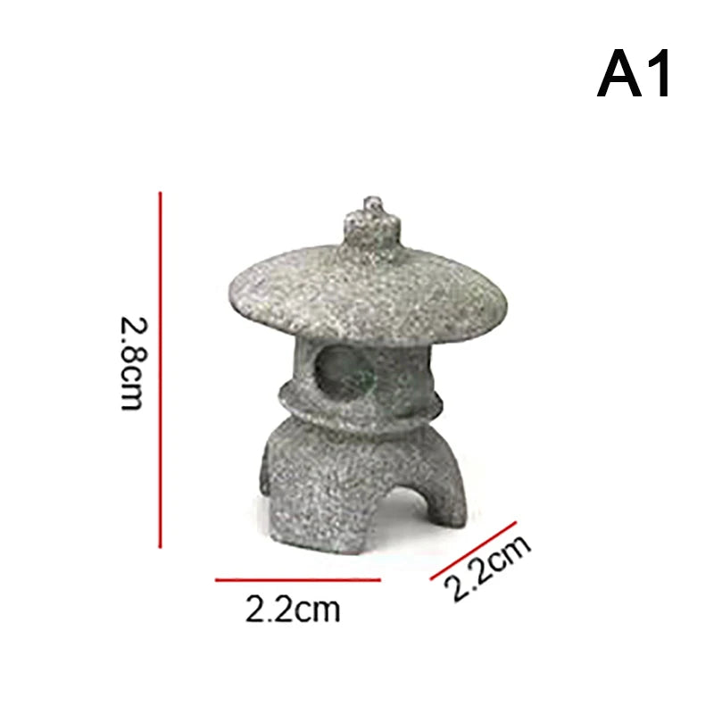 Lanternes miniatures traditionnelles gris texture granit opaques accessoire décoration intérieure maison