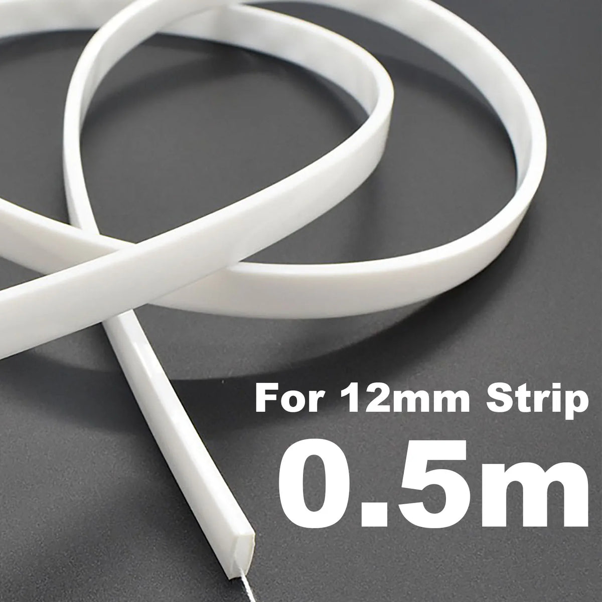 tube flexible blanc translucide moderne led étanche ip67 12mm ws2812 adaptable longueur