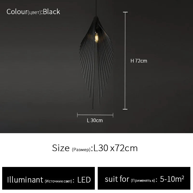 suspension lumineuse contemporaine noir doré blanc rayonnante feuillue clips câble suspension 60 249 lumens