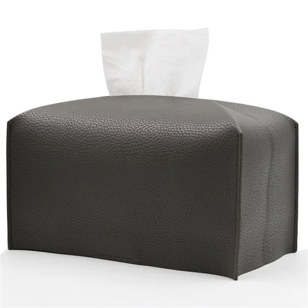 boîte mouchoirs simili cuir moderne blanc salon nuit vanity organizer support comptoir rembourrage hygiène