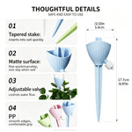 arroseur automatique goutteur lent valve ajustable bouteille universelle moderne bleu clair ridges verticales insertion