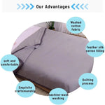 couverture rafraichissante polyester coton bleu clair gris contemporaine uni portable été maison