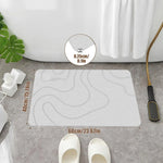 tapis bain antidérapant 40x60cm gris vert menthe moderne texturé absorbant