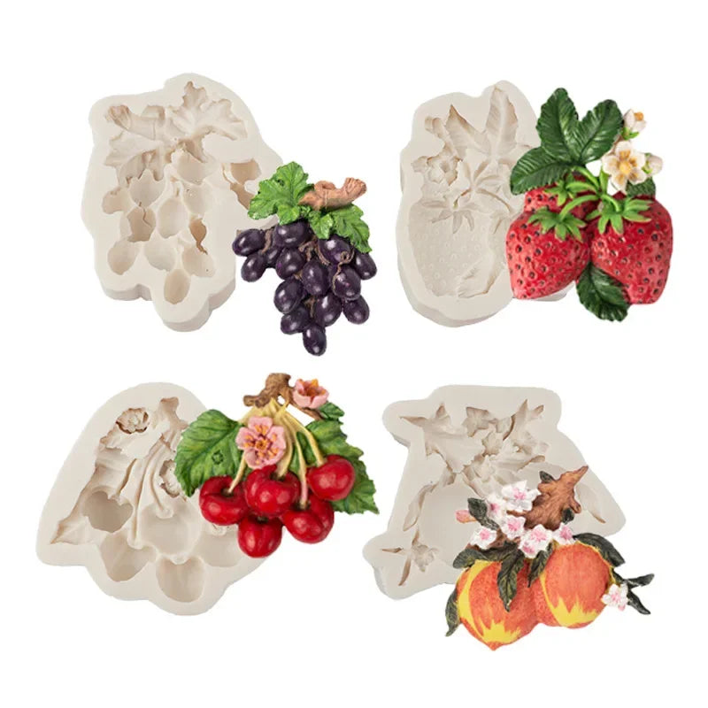moule silicone gâteau fruits fleurs réaliste chocolat fondant pâtisserie cuisine décoration cuisine artisanale