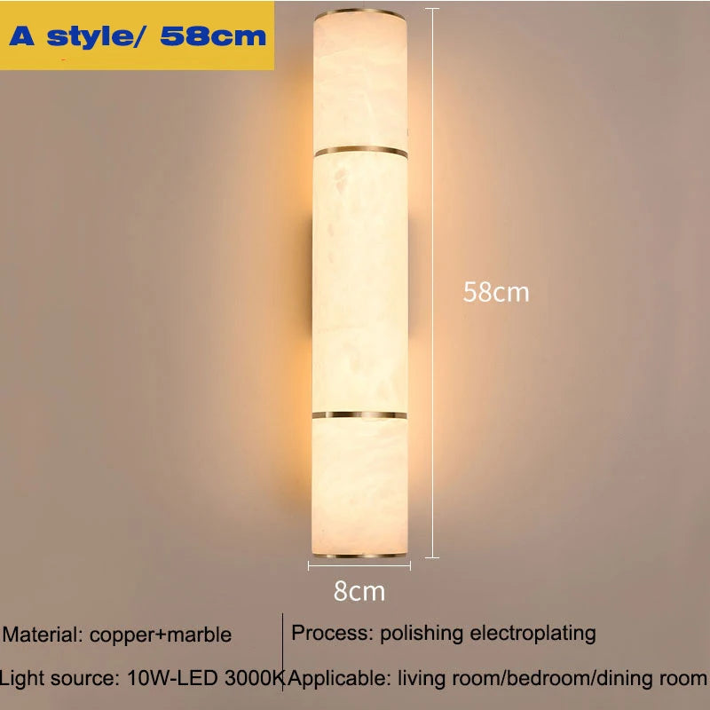 lampe murale moderne marbre blanc doré éclairage cuisine chambre entrée 249lm 260v