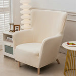 Housse fauteuil velours beige clair moderne canapé place lavable machine restaurant