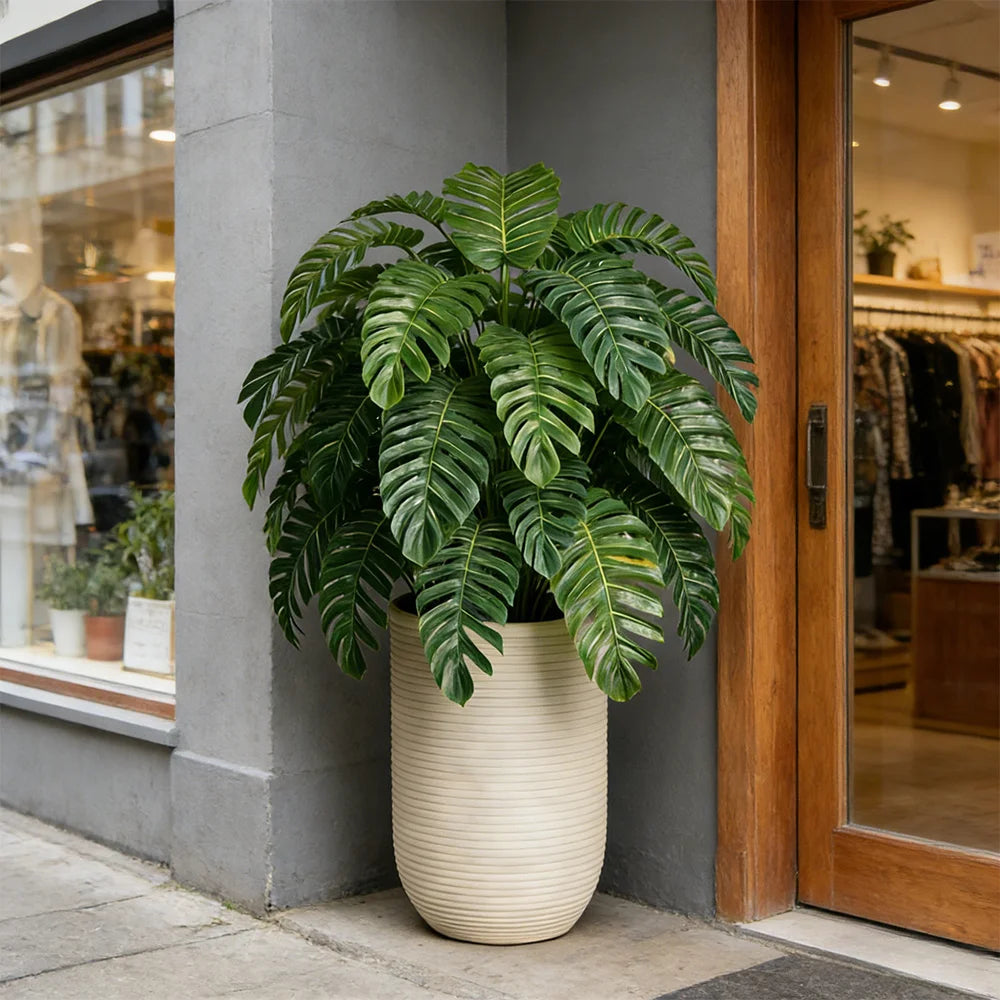 feuilles tropicales artificielles palmier vert monstera decoration maison jardin plante synthetique branches feuillage naturel
