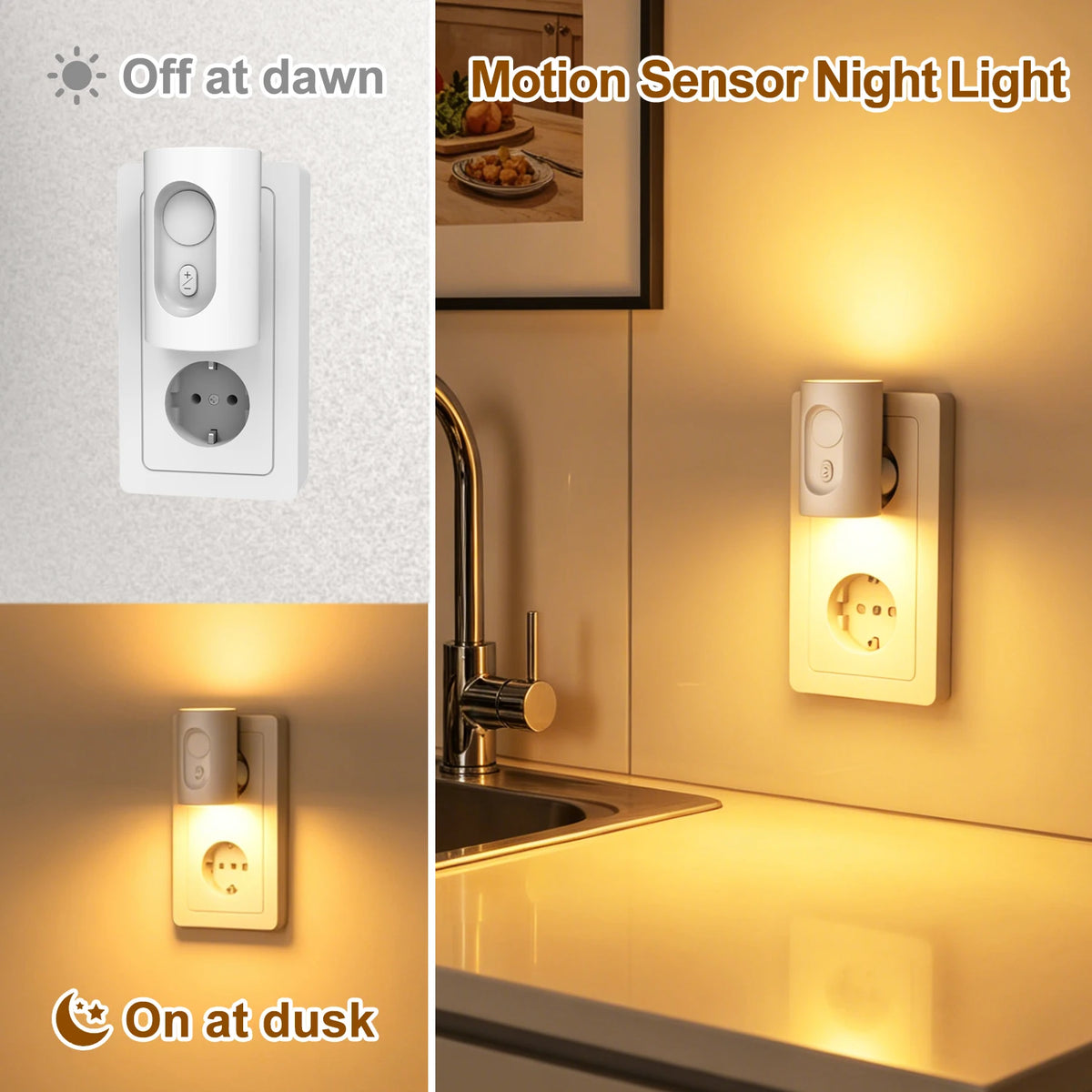 veilleuse détecteur mouvement led blanc flux lumineux faible certification rohs cem moderne minimaliste