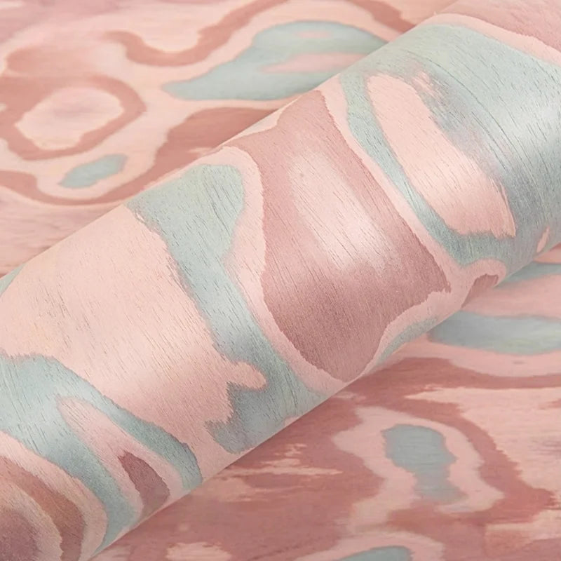 tissu abstrait rose bleu clair moderne ondulé decoration murale artisanale project