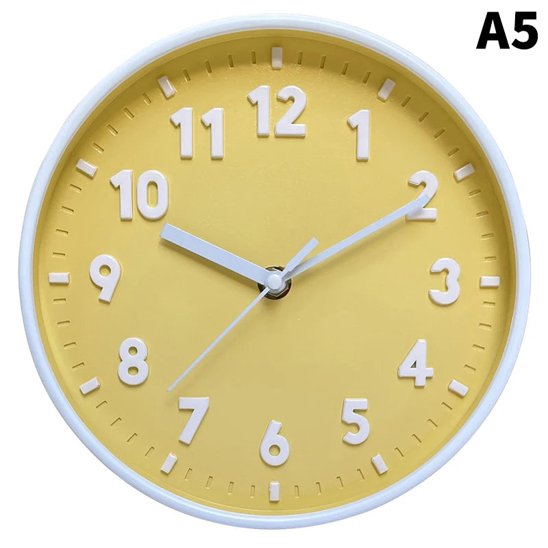 horloge murale moderne 20cm violet bleu vert rose blanc noire numéros blancs salon chambre