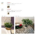 bouquet artificiel moderne fleurs blanches violettes jaunes ornement maison extérieur noël anniversaire mariage