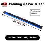 support cordon puissance métallique aluminium bleu rouge clips adhésifs modernes 38 25 50 cm