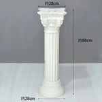 décorations extérieures colonnes romaines blanches vases ornements classiques fêtes anniversaires mariageextérieur