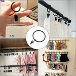 Anneaux de rideau pince métal fer robuste pour rangement vêtements