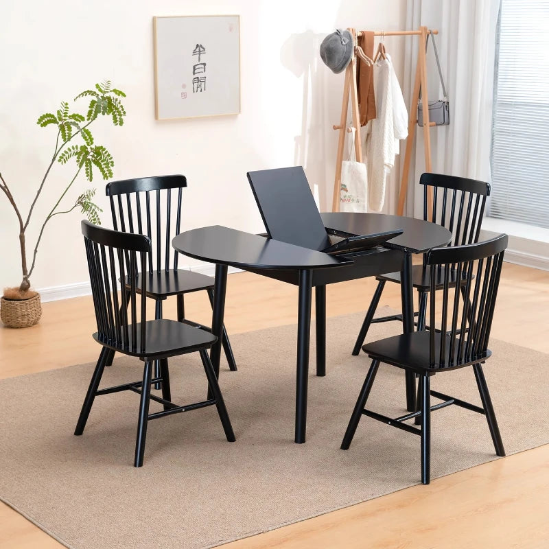 table ronde extensible moderne meuble maison bois fini vernis diamètre 80 90 100 120