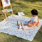 tapis imperméable anti dérapant voitures rayures dinosaures fleurs moderne enfantin blanc orange bleu vert