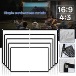 écran projection pliable blanc noir tissé moderne pratique fixations sac.storage