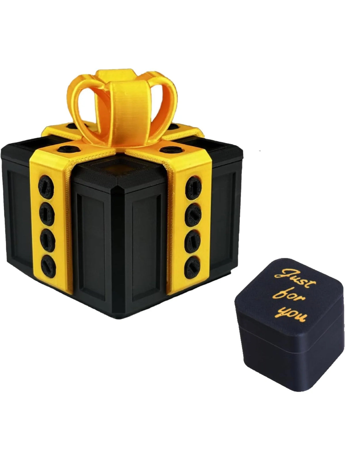 boîte cadeau noire or vis tournevis anniversaire noël saint valentin mariage halloween pâques salopes