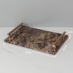 ensemble salle bain marbre moderne marron doré distributeur savon tasse brosse dents adhésif