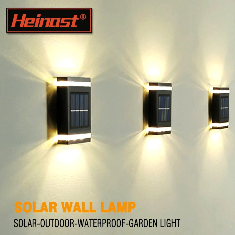lampes murales solaires décoratives modernes 10 12 led ip65 rechargeablesextérieur minimalistes