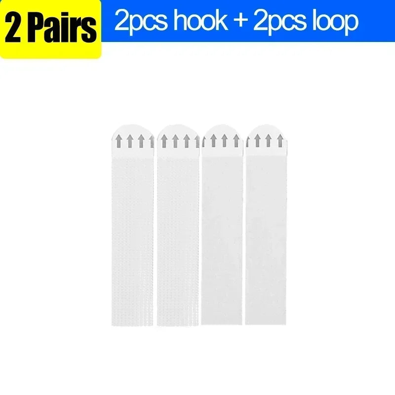 clips fixation cadre blanc texture tissée moderne adhésif amovible sans perçage diy bricolage suspension