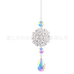 guirlande décorative cristaux célestes soleil lune étoile arc ciel chaîne métallique boho
