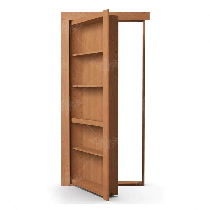 porte coulissante bois naturel clair étagère moderne minimaliste rangement discret intérieur fixations poignée