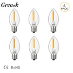 ampoule led filament doré transparente 0.5w e12 vintage 249 lumens 2700k