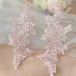 appliques decoratives brodees sequins floral violet blanc or rose bleu vert rouge noir